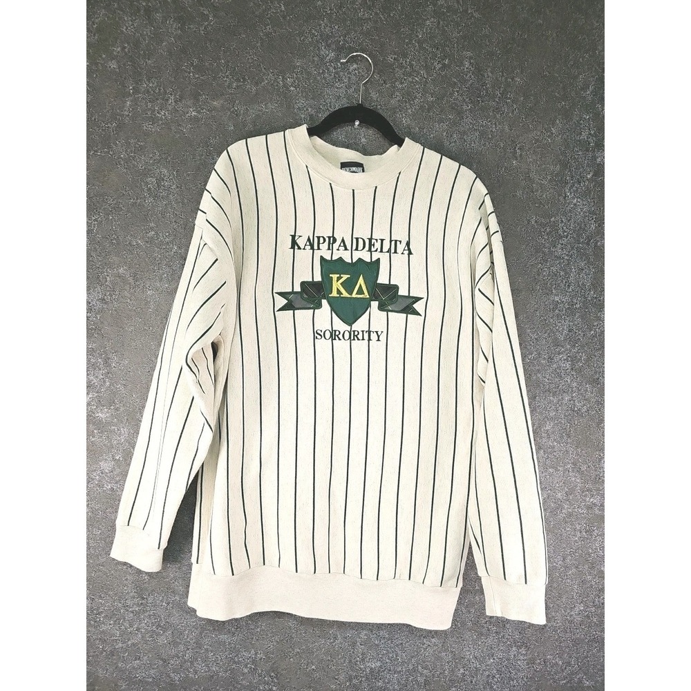 Kappa Delta Sorority Embroidered Vintage Sweatshirt, Cotton Blend, Made USA, XL